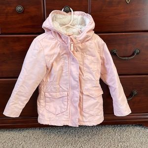 Like new Cat and Jack pink faux fur lined girls jacket size 4T